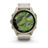 Смарт-часы GARMIN FENIX 8 AMOLED (43 мм) Sapphire золотистий/известняково-серый кожаный ремешок 010-02903-40